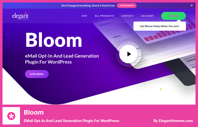 Bloom Plugin - Plugin de înscriere prin e-mail și generare de clienți potențiali pentru WordPress