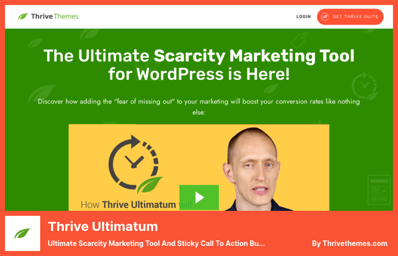 Thrive Ultimatum Eklentisi - Nihai Kıtlık Pazarlama Aracı ve WordPress için Yapışkan Harekete Geçirici Mesaj Düğmesi