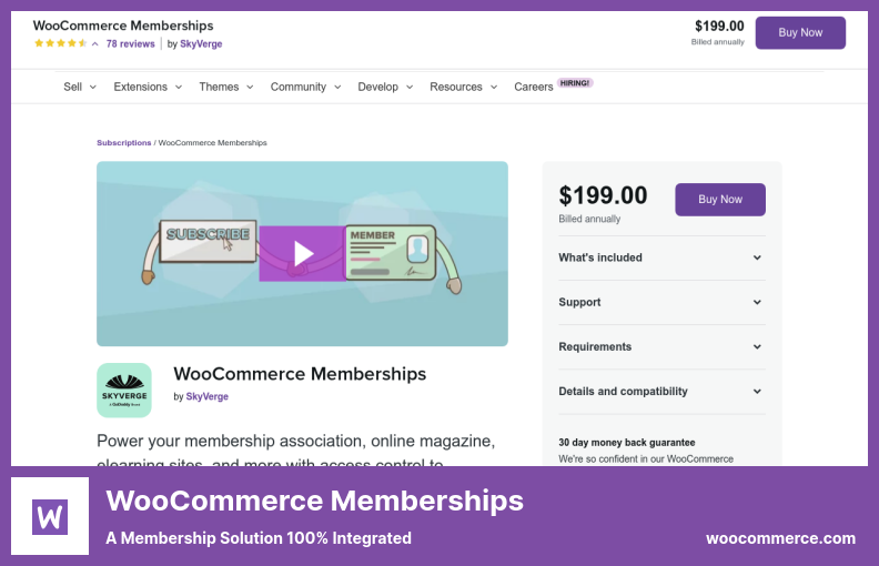 Plugin d'adhésion WooCommerce - une solution d'adhésion 100% intégrée