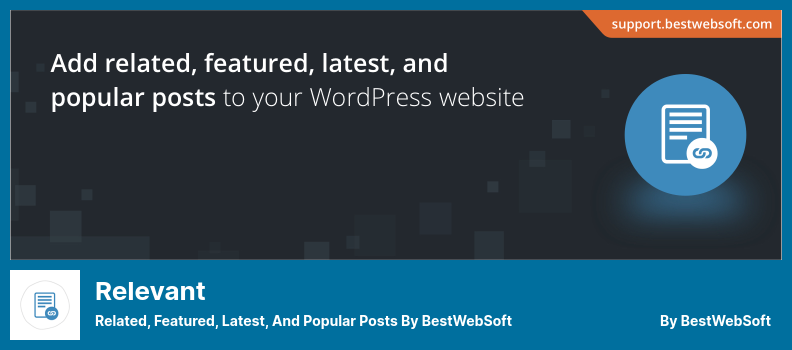 관련 플러그인 - BestWebSoft의 관련, 추천, 최신 및 인기 게시물