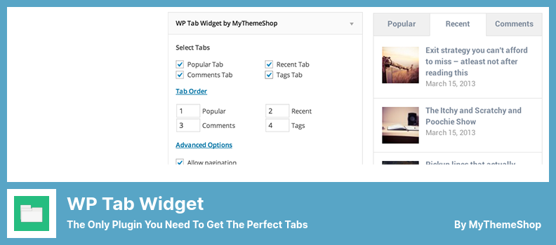 WP Tab Widget Plugin - Singurul plugin de care aveți nevoie pentru a obține filele perfecte