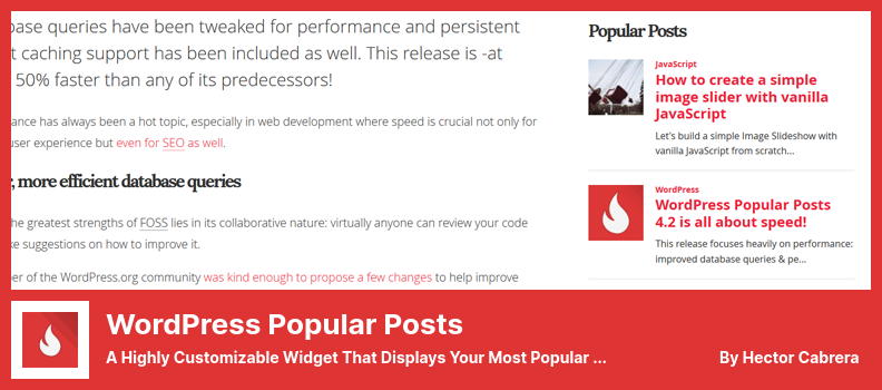 WordPress Popular Posts Plugin - un widget extrem de personalizabil care afișează cele mai populare postări ale tale