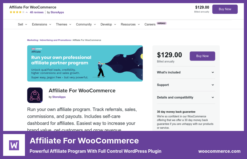 Afiliasi untuk Plugin WooCommerce - Program Afiliasi yang Kuat Dengan Kontrol Penuh Plugin WordPress