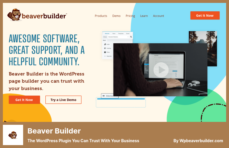 Plugin Beaver Builder - Il plugin per WordPress di cui ti puoi fidare con la tua azienda