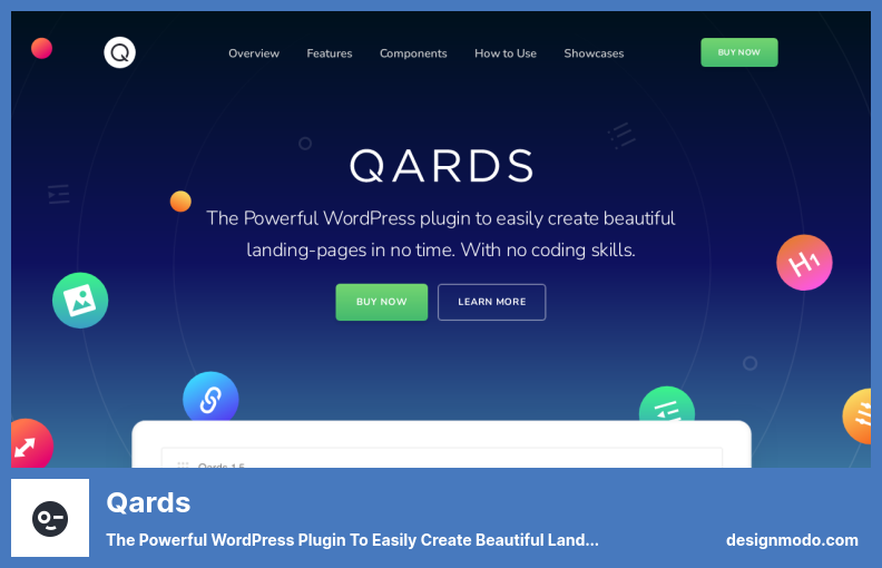 Qards Plugin - O poderoso plugin WordPress para criar facilmente belas páginas de destino