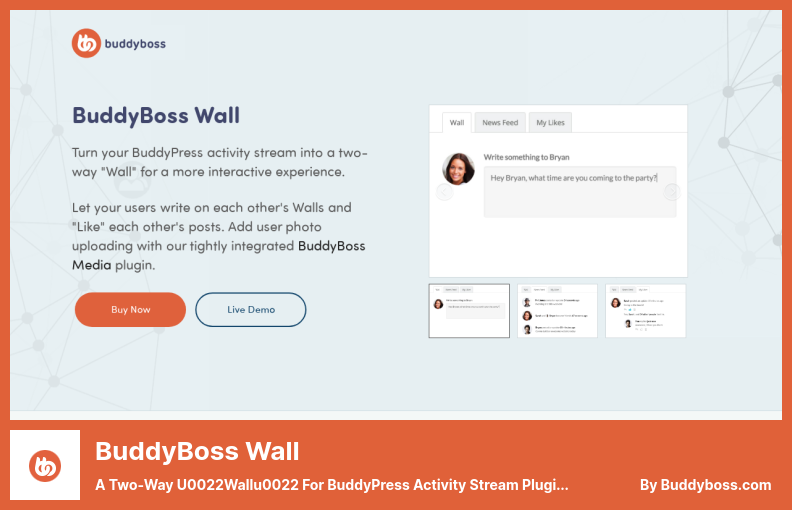 BuddyBoss Wall Plugin - u0022Wallu0022 สองทางสำหรับปลั๊กอินสตรีมกิจกรรม BuddyPress