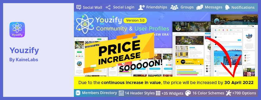 Youzify-Plug-in – BuddyPress-Community und WordPress-Benutzerprofil-Plug-in