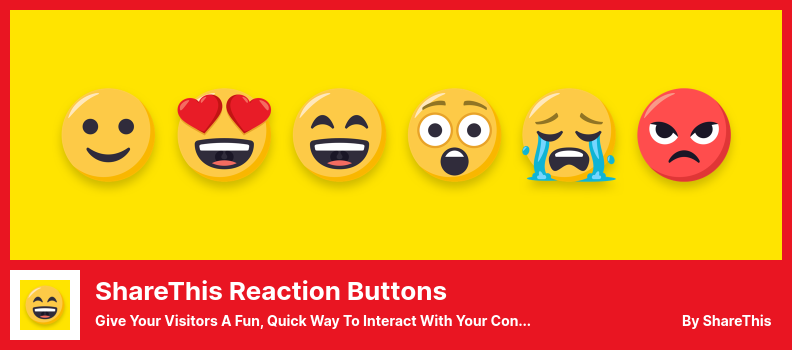 ShareThis Reaction Buttons Plugin - Ziyaretçilerinize İçeriğinizle Etkileşime Geçmeleri için Eğlenceli ve Hızlı Bir Yol Verin