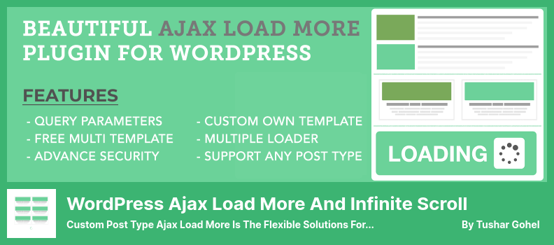 WordPress Ajax Load More et Infinite Scroll Plugin - Type de publication personnalisé Ajax Load More est la solution flexible pour WordPress