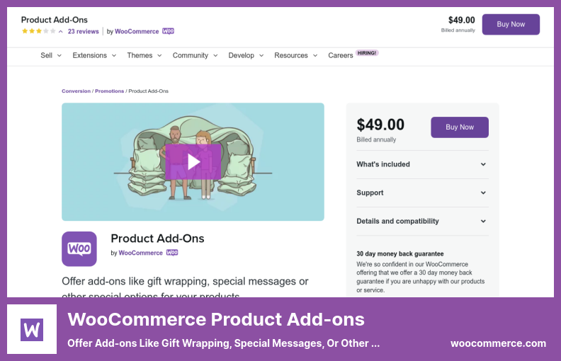 WooCommerce Product Add-ons Plugin – Bieten Sie Add-ons wie Geschenkverpackung, Sondernachrichten oder andere Sonderoptionen für Ihre Produkte an