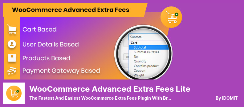 البرنامج المساعد WooCommerce Advanced Extra Fees Lite - البرنامج الإضافي لرسوم WooCommerce الإضافية الأسرع والأسهل مع أداء مذهل