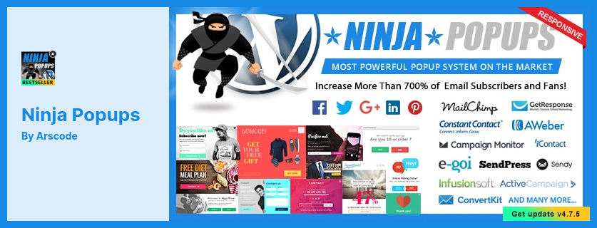 Plugin Ninja Popups - un plug-in popup per WordPress