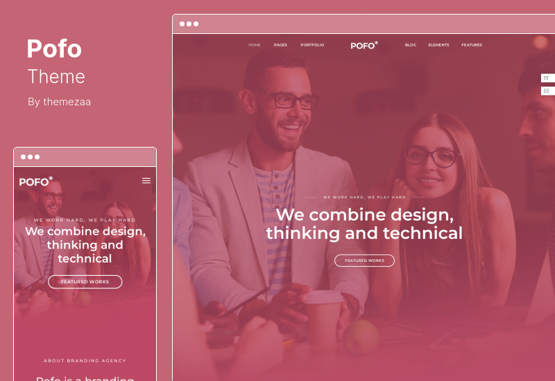 ธีม Pofo - ผลงานสร้างสรรค์บล็อก WordPress Theme