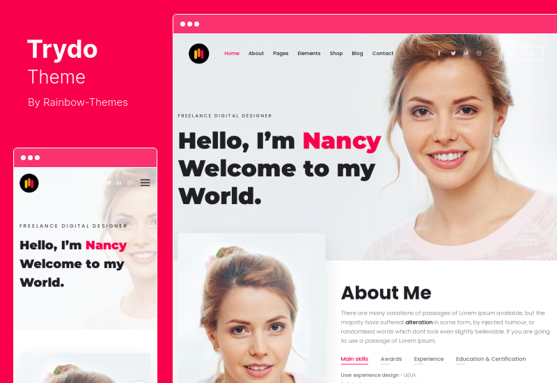 Trydo Theme - Portfolio Agencji Motyw WordPress