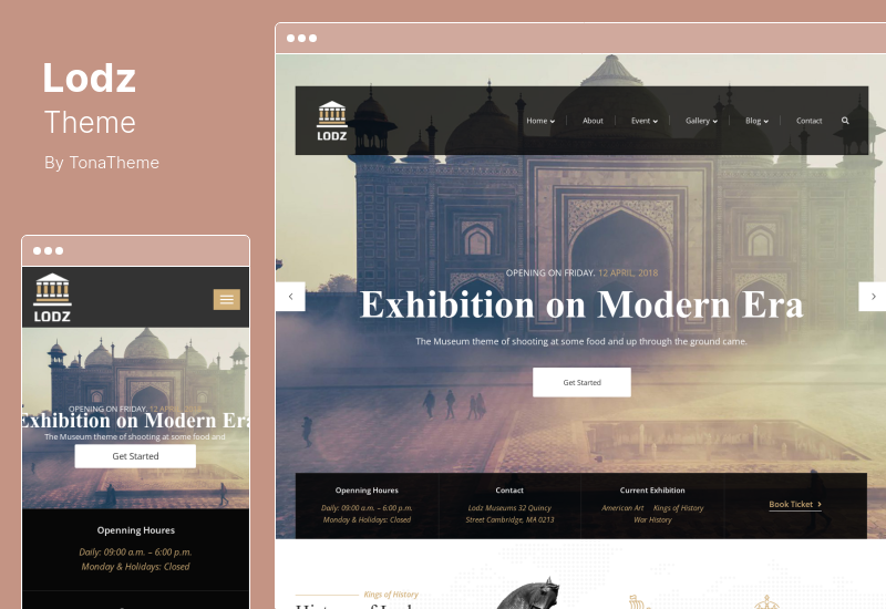 Lodz Theme - Museumsausstellung WordPress Theme