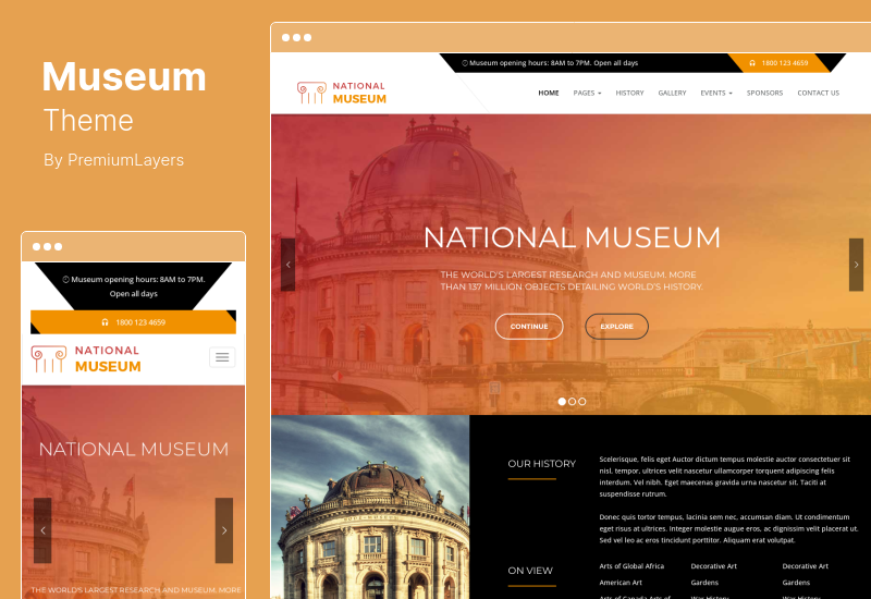 Tema Museu - Tema WordPress Responsivo