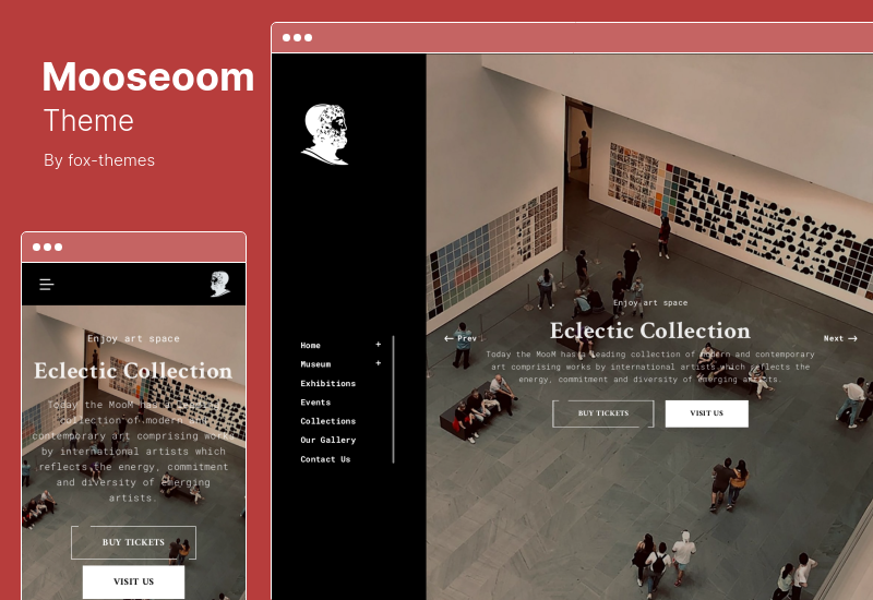 Motyw Mooseoom - Galeria sztuki, Wystawa muzealna Motyw WordPress