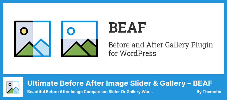 Deslizador y galería de imágenes Ultimate Before After - Complemento BEAF - Beautiful Before After Image Comparison Slider o Gallery WordPress Plugin