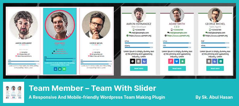 Membro del team - Team con plug-in Slider - Un plug-in per la creazione di team WordPress reattivo e ottimizzato per i dispositivi mobili