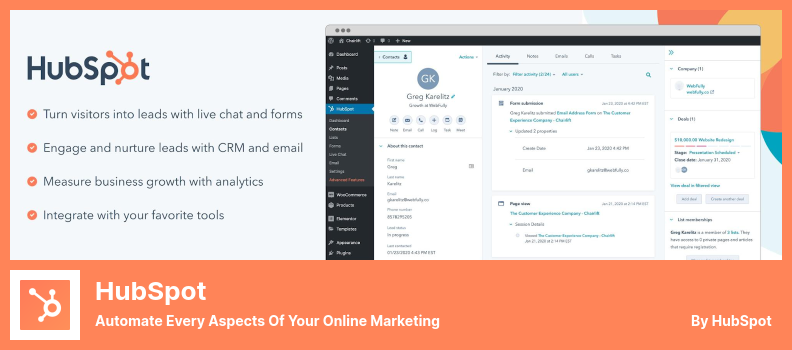 HubSpot-Plugin – Automatisieren Sie alle Aspekte Ihres Online-Marketings