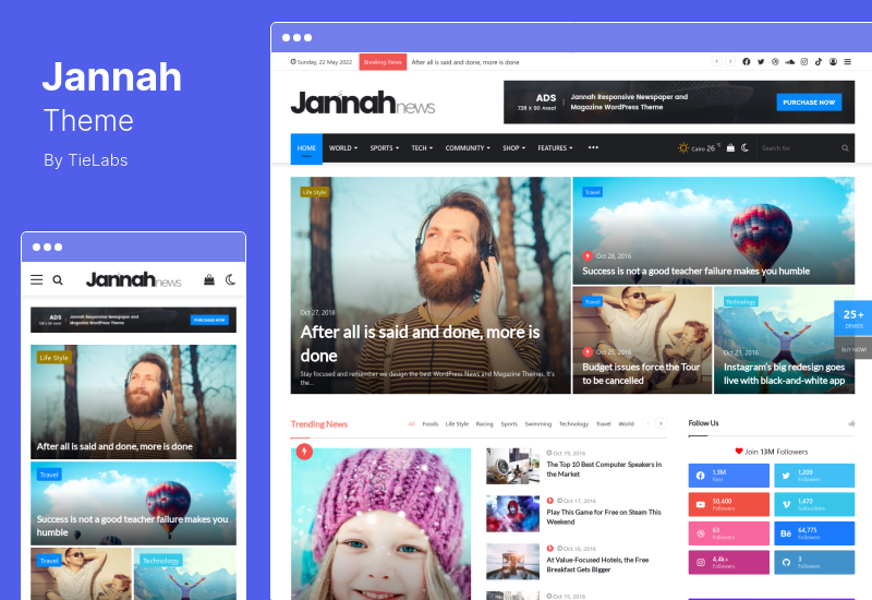 موضوع الجنة - مجلة مجلة أخبار BuddyPress AMP WordPress Theme