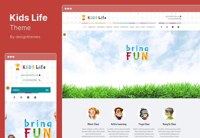 Kids Life Theme - WordPress Theme für die Kinderschule