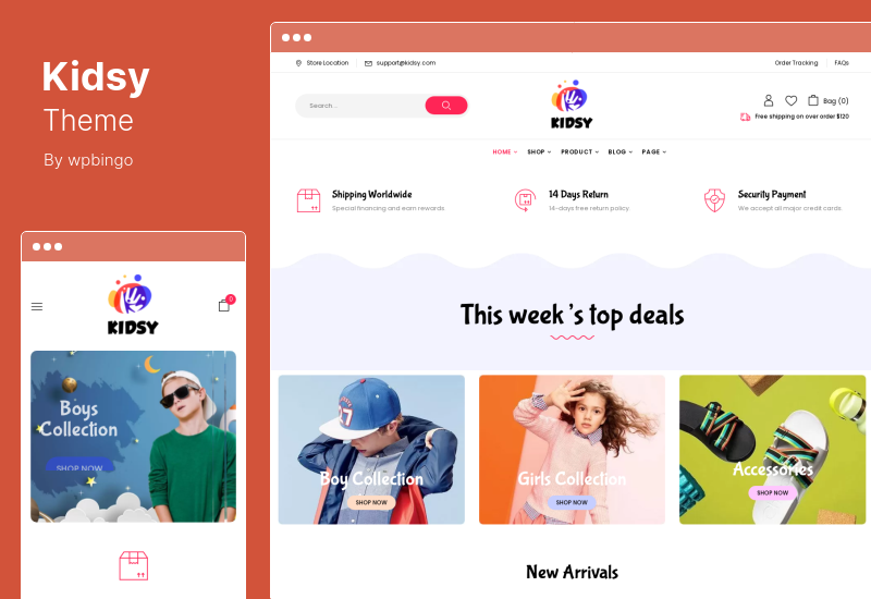 Tema Kidsy - Tema de WooCommerce para tiendas de niños y tiendas de bebés