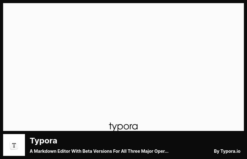 البرنامج المساعد Typora - محرر Markdown مع إصدارات بيتا لجميع أنظمة التشغيل الرئيسية الثلاثة