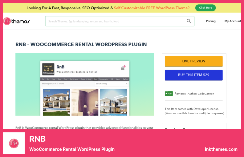 Complemento RNB - Complemento de WordPress de alquiler de WooCommerce