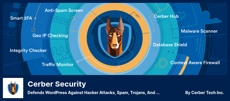 Cerber Security Plugin – Verteidigt WordPress gegen Hackerangriffe, Spam, Trojaner und Malware