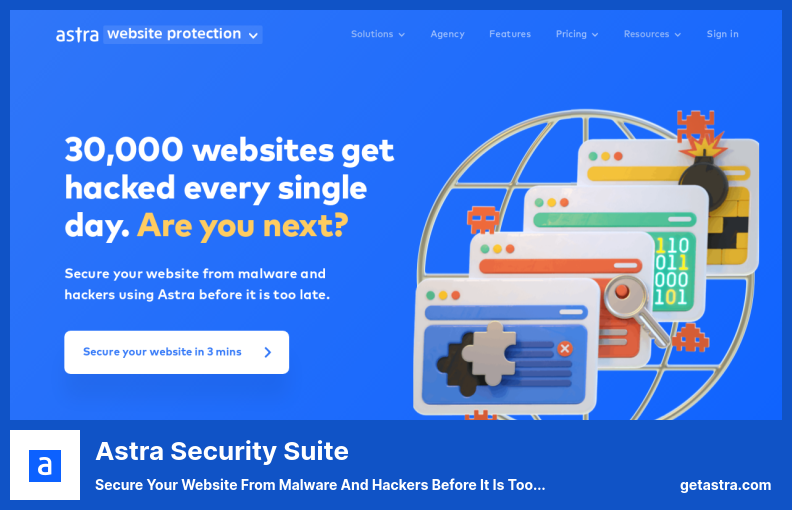 Astra Security Suite Plugin - تأمين موقع الويب الخاص بك من البرامج الضارة والمتسللين قبل فوات الأوان