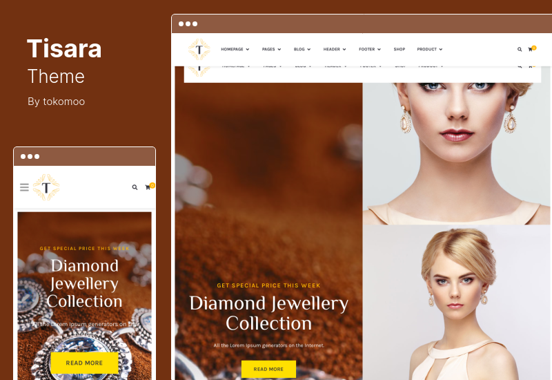 Тема Tisara - Тема WooCommerce для ювелирных изделий