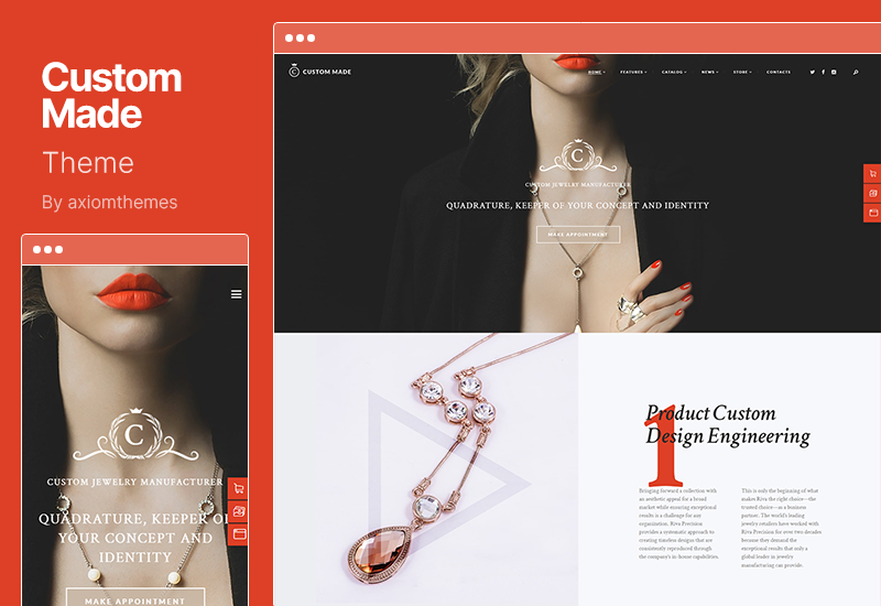 カスタムメイドのテーマ-ジュエリーメーカーストアWordPressテーマ