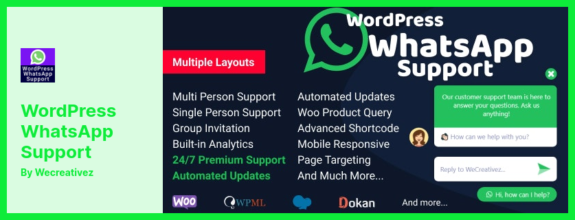 Complemento de soporte de WhatsApp de WordPress: proporciona una manera mejor y más fácil de comunicarse