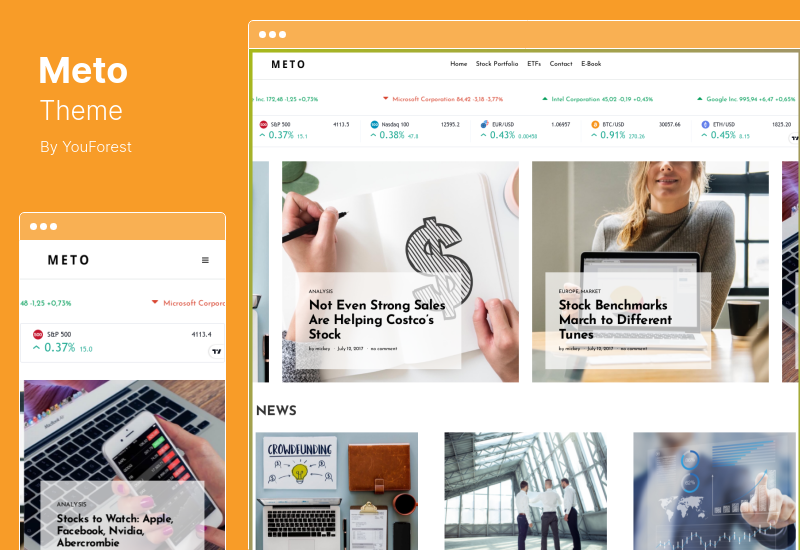 Meto-Theme - Entwickelt für Investoren, Trader, Ökonomen, WordPress-Thema