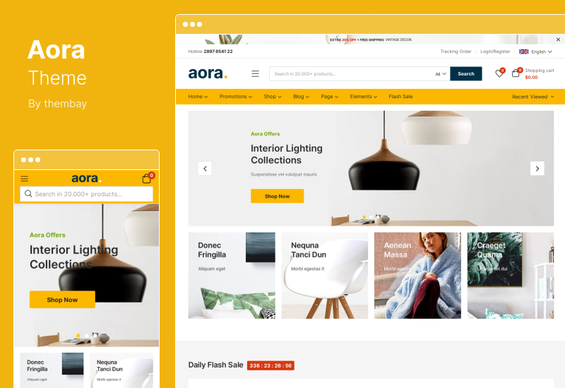 Thème Aora - Thème Home Lifestyle Elementor WooCommerce