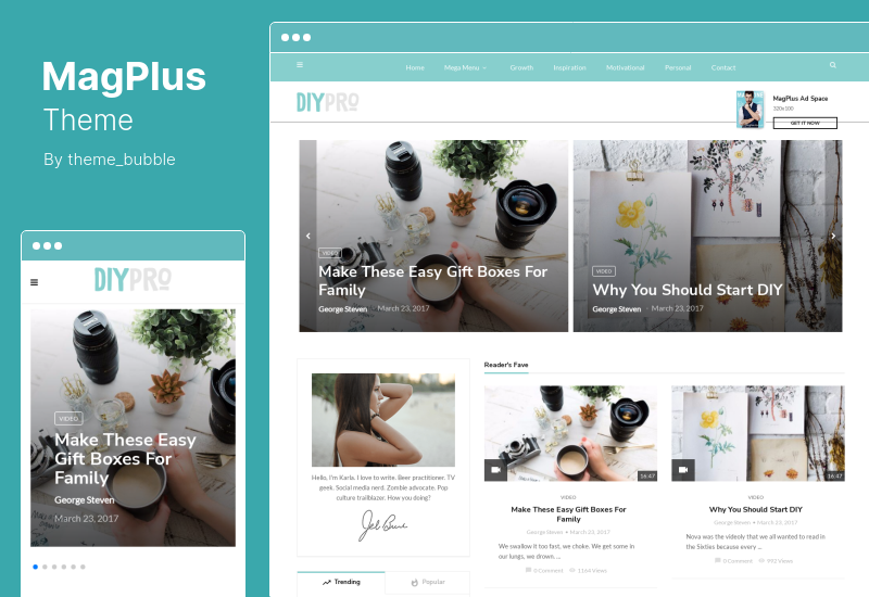 Motyw MagPlus - Blog, Motyw WordPress Elementor w magazynie