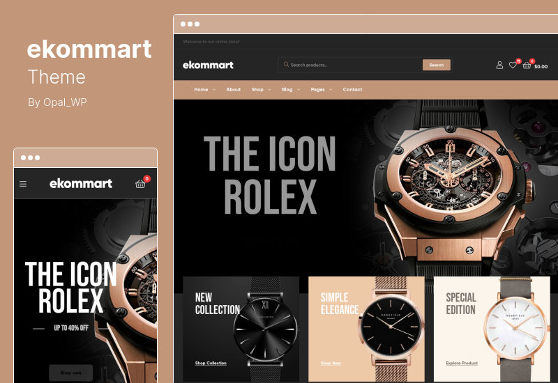 ekommart Theme - тема WordPress для электронной коммерции Allinone