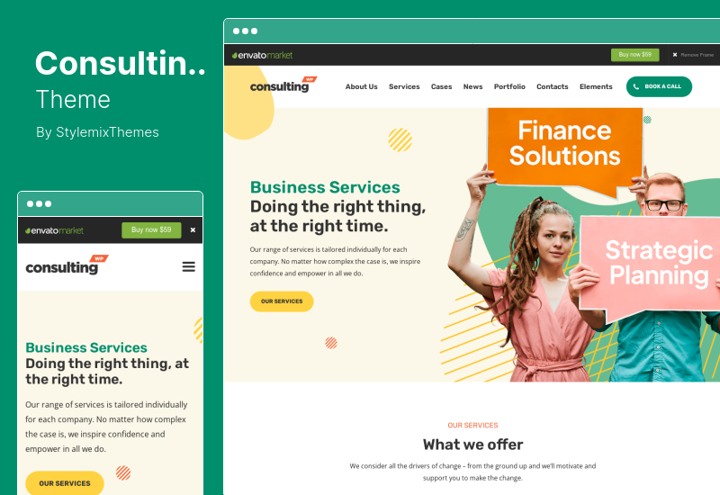 Motyw konsultingu - Biznes, finanse Motyw WordPress