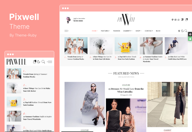 Motyw Pixwell - Motyw WordPress Nowoczesny magazyn