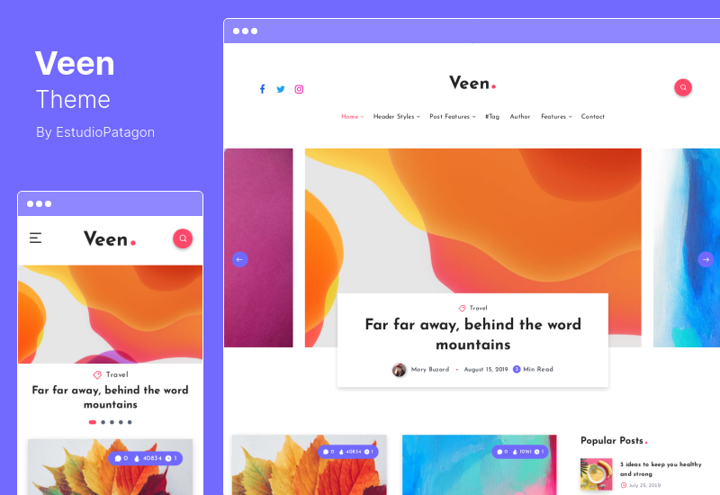 Veen Theme - Blog Ringan Minimal untuk Tema WordPress