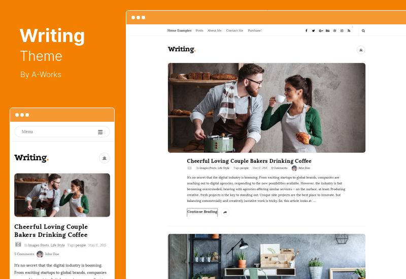 ธีมการเขียน - บล็อกส่วนตัว WordPress Theme