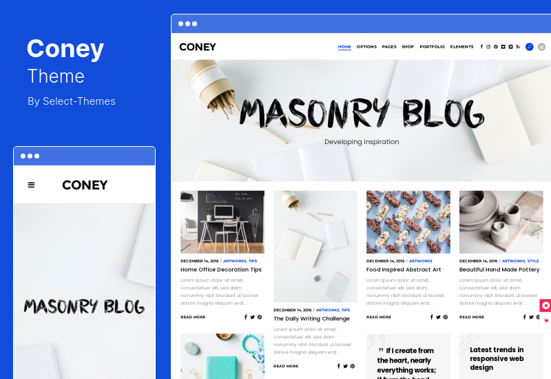 Tema Coney - Tema de WordPress para blog