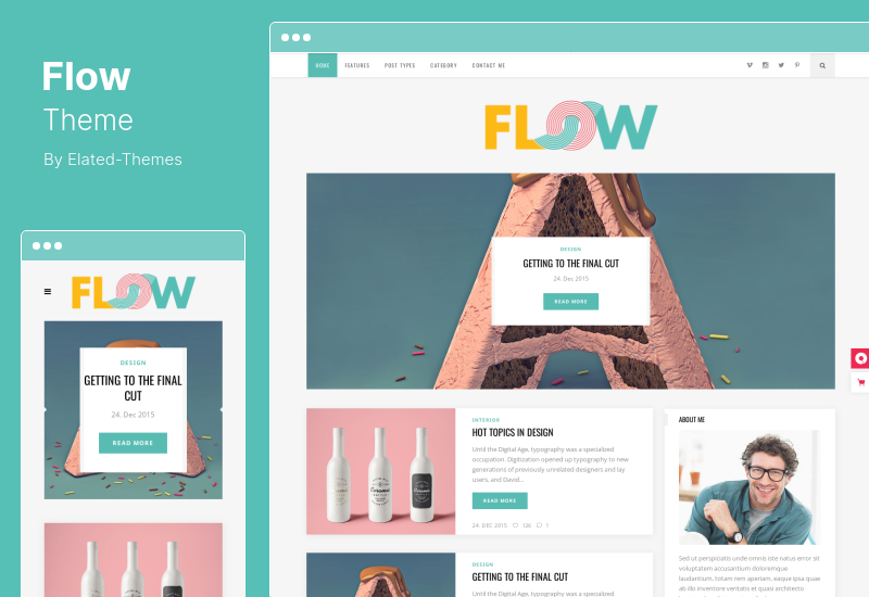 Flow Theme - บล็อกสร้างสรรค์ WordPress Theme