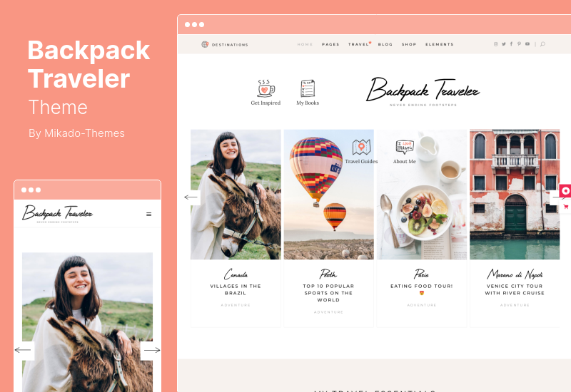 Backpack Traveller Theme - Modernes Blog-WordPress-Thema