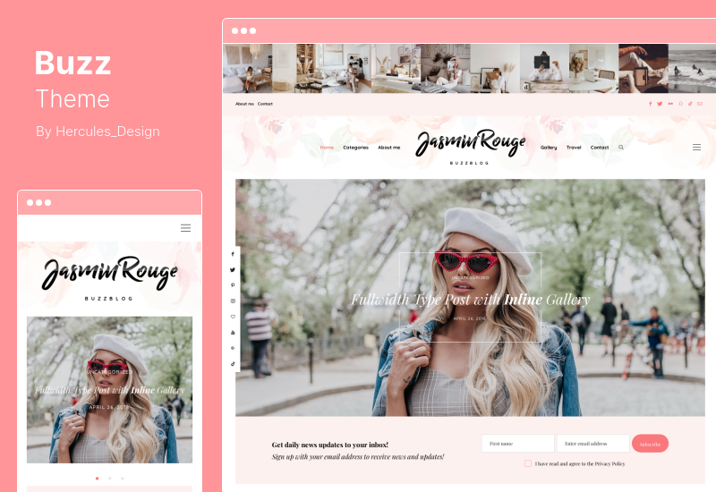 Tema Buzz - Tema WordPress per la rivista Lifestyle Blog Magazine