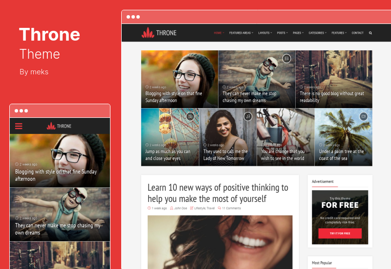 Throne Theme - Tema WordPress pentru blog personal