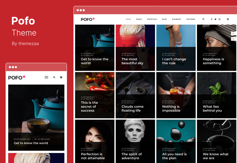 ธีม Pofo - ผลงานสร้างสรรค์บล็อก WordPress Theme