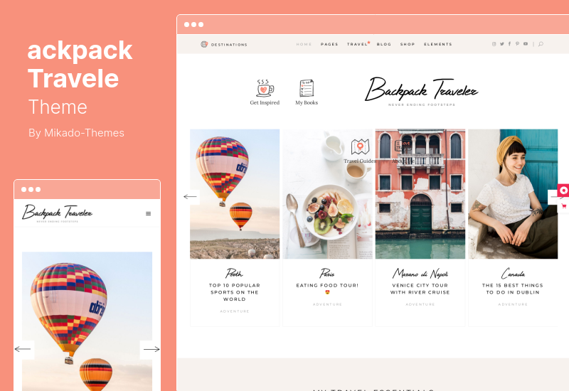 ackpack Travele Theme - Modernes Blog-WordPress-Thema