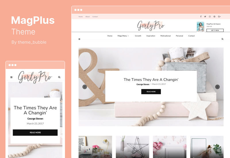 MagPlus Theme - Блог, журнал Elementor WordPress Theme